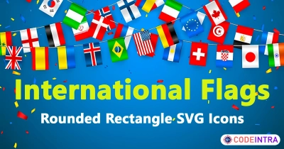 International Flags | Rounded Rectangle SVG Icons