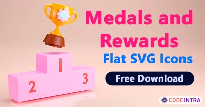 Medals and Rewards Flat SVG Icons