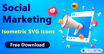 Social Marketing | Isometric SVG Icons