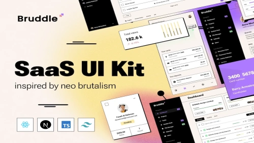 Bruddle - Neo brutalism coded UI Kit - Coded Templates