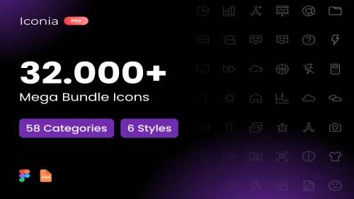 Iconia Pro | 32,000+ Icons - Figma Resources