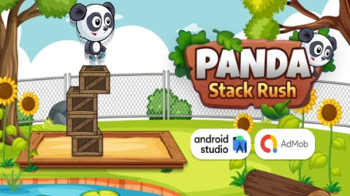 Panda Stack Rush - Stack Game Android Studio Project with AdMob Ads + Ready to Publish