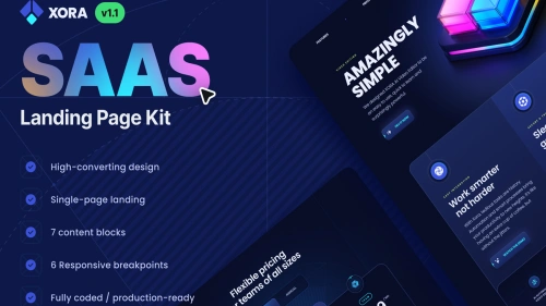 XORA - SaaS Landing Page Kit - Figma Resources